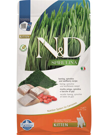 FARMINA N&D Spirulina Kitten Herring and Wolfberry 50g Kompletní krmivo pro koťata a pro březí a kojící kočky